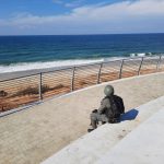 לוחם מג"ב צופה על הים באשקלון, צילום ארכיון: אודי דוד בן דוד