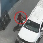 מחבלים במתחם אונרא של האום, צילום רחפן: דובר צה"ל